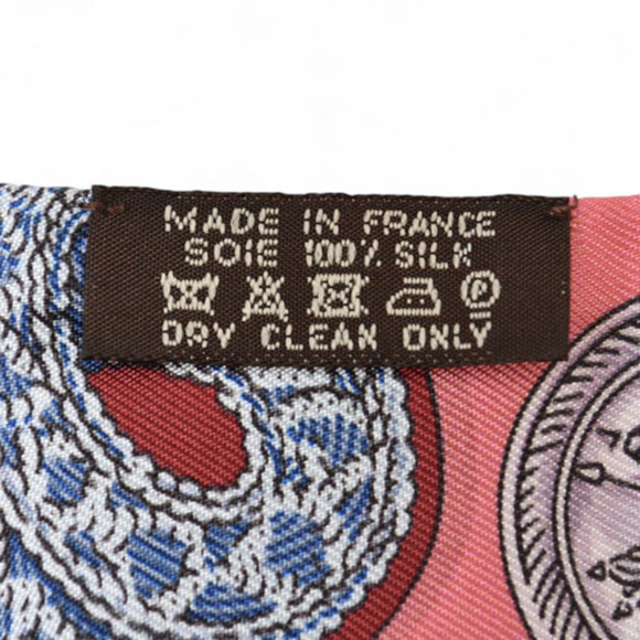 Hermes Twilly Scarf Muffler HERMES Silk Twill EPAULETTES Epaulets Pink Multi - Picture 7 of 8
